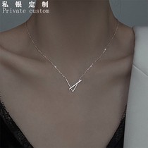 S925 sterling silver geometric exquisite necklace 2021 new female light luxury niche design sense choker summer cold wind