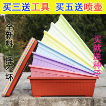 Balcony indoor vegetable planting large vegetable pots Plastic flower pots Rectangular extra-large thickened flowers and vegetables