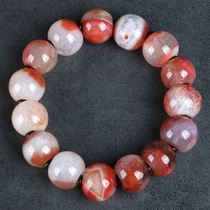 87 23 grams ice fluttering flower fine-woven floating flower drum beads south red agate bracelet bracelet