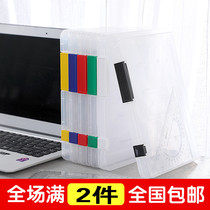 Japanese transparent portable A5 folder desktop storage box office supplies data bill sorting file box