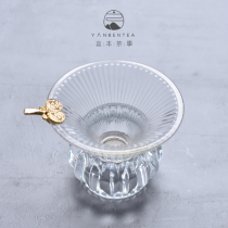 Word This creative crystal glass tea filter Japanese style hammer tea leaking power tea accessories Home filter Tea machine Large number