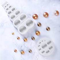  Large and small semicircular mold Round gem beads fondant cake mold epoxy silicone mold decoration mold