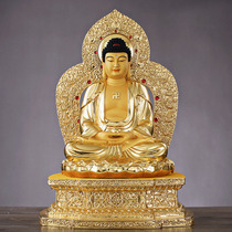 Appliqued Buddha statue of Taiwan pure bronze Sanbao Buddha Buddha Statue of the Three Holy Buddha Statues of the Buddha Amitabu Buddhist Buddha Statue Buddha such as Come to Buddha