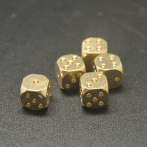 Brass creative bar game dice retro pure copper solid mahjong sieve KTV flick metal large color