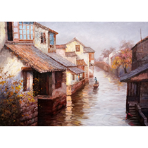 Shidelli < Zhou Zhuang Impressions > Realistic Cloth Surface Oil Painting book Room Living Room Decoration Painting Collection Oil Painting