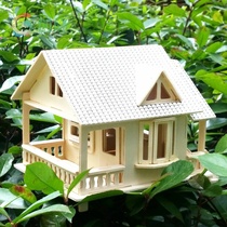 Wooden assembly model building DIY cabin Adult toy Student handmade simple wooden three-dimensional puzzle wooden house