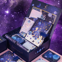 Little Prince hand book gift box set Girl cute illustration Bronzing color page pu magnetic buckle cartoon beautiful exquisite dream student literature and art three-dimensional notebook notebook notebook diary hand book