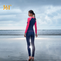 361 degree wetsuit Womens one-piece long-sleeved trousers Boxer swimsuit Jellyfish suit sunscreen professional Korean bathing suit