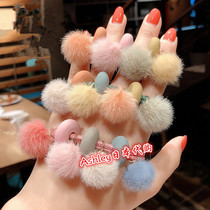 Japanese GP womens tennis red ins brief adorable hair balls Zhair high play leather gluten head rope hair ring haircut
