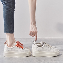 Korean trendy brand small white shoes womens 2022 autumn new all-match heightening old shoes thick-soled muffin shoes sports shoes