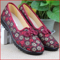 Non-slip female elderly milk shoes grandmother flat Women summer old lady shoes bottom cloth shoes soft old man single shoes