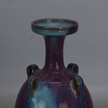 Chundetang} Song Dynasty Jun Kiln rose purple kiln four series plate mouth bottle imitation unearthed ancient porcelain handmade porcelain antique collection