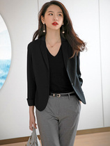 JOLIMENT black blazer spring and autumn clothing 2021 new female workplace English style small suit top