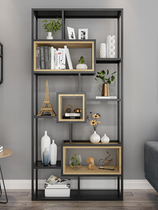 Nordic Living Room Partition Shelve Shelf Floor Xuanguan Bookshelf Brief Industrial Wind Containing Storage Office Display Rack Sub