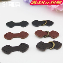 Korean first-layer cowhide luggage bag with hanging ear leather buckle handmade fabric DIY bag with accessories and accessories