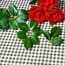 Silk screen flower material accessories silk stocking lace with diy emulation silk print Rose leaf silk stocking material