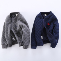 Boy cotton jacket autumn winter 2021 New Korean version of Chaobao Baoyang air air layer coat childrens baseball suit