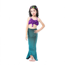 Girls Mermaid Costume Swimsuit Princesss Skirt Children Mermaid Tail Three Piece Set Clothes