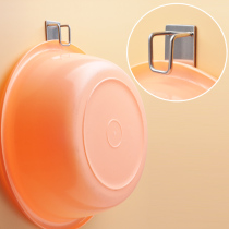 Home washbasin storage rack bathroom toilet wall-mounted surface basin glued hook idea free nail-free hanging basin deity