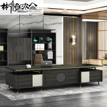 New Chinese office furniture full set of large class boss table big class boss Office table and chair simple combination modern