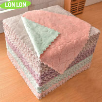 Dishwashing cloth non-oil rag kitchen suction bowl scouring cloth non-hair wiping table hand towel cleaning towel