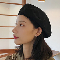 Beret Hat Woman Bottom Summer Black in Octopus Hat Network Red Han Edition Japanese Retro Painter Hat