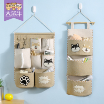 Wall storage bag hanging bag fabric wall hanging mobile phone wall storage door rear wall hanging pocket