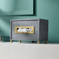 Creative tissue box living room light luxury high-end home high-end design sense new Chinese coffee table storage paper box Nordic