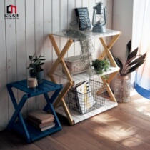 Sun-style shelve bedroom solid wood SOLID SHUT DOWN STORAGE MULTILAYER FLOWER SHELF LIVING ROOM FLOOR SHELF BALCONY WALL CORNER HOLDING SHELF