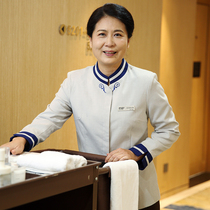 Guest room hotel aunt large size cleaning work clothes hotel work clothes long sleeve women two buckle cleaning clothes autumn and winter clothes