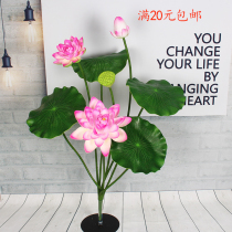 Simulation lotus lotus leaf fake water lily flower for Buddha fish tank decoration Lotus pool landscaping Home decoration simulation floral art