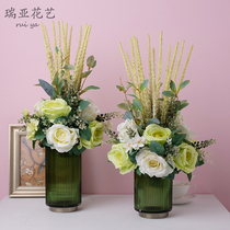 Nordic modern emulated flower pendulum pieces Flowers Fake Flowers Living Room Vase Decorations Rose Table Flower Art Dry Flower Furnishing