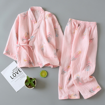 Summer Childrens pyjamas pure cotton cotton cloth male and female childrens spring and autumn kimono and small male and female childrens air conditioning suit home clothes