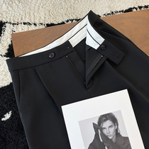 Japanese imported fabric self-retention recommended tower tip good goods pants zipper design tapered pants casual pants