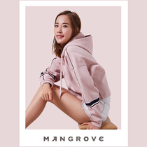 Mangov outdoor sports sweater ladies cotton hooded fashion short sweater girls long sleeves warm in autumn and winter