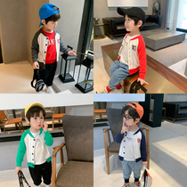 Cute Germination Boy Pure Cotton Jacket 2020 Fall New Baby Casual Blouse Cartoon Printed Children Baseball Suit
