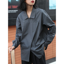 BAYUE August high quality shirt womens design niche retro Hong Kong taste shirt long sleeve autumn and winter 2020 explosion