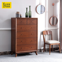 Gujia home American Nordic chest of drawers Pastoral living room solid wood locker do bucket cabinet metal KD09