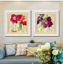ABV new cross-stitch living room bedroom dining room modern novice flower vase peach powder enchanting purple grace