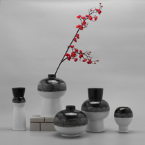 Modern light luxury New Chinese creative ceramic vase swinging piece living room TV cabinet floral floral bogus shelf decorations