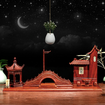 Mahogany carving hanging jade frame Jade frame jewelry props jewelry display frame Jade hanger necklace hand string rosary ornaments