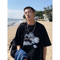 Hong Kong Chauchio mens T-shirt new summer ultra-fire clothes Ins windfall Wind half-sleeve trend 100 hitch original juku short sleeves