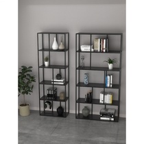 Living room household custom storage shelf Multi-layer Wrought iron bookshelf Floor-to-ceiling office creative storage rack Nordic simple