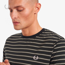 FRED PERRY MENS T-shirt 2021 summer new casual stripe wheat ear short-sleeved round neck T-shirt tide M1608