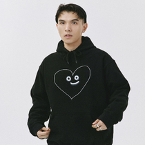 SAMESAME21AW sluggish heart country Tide brand couple hip hop heavy padded fleece print loose sweater men