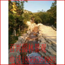 Custom river barge artificial forest landscape river fence floor decoration large simulation tree cave landscape