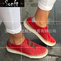 Flat breathable canvas mesh loafers for womens sport shoes