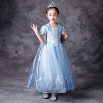 Frozen 2 Aisha Princess Dress Aisha Dress Girls Summer Short Sleeve Childrens Birthday Dress Genuine Dress