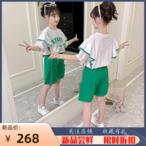 Girls summer clothing short sleeve suit 2022 New Korean version of the Korean Air Children Summer Network Red Leisure Movement Two sets