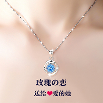 999 Pure Silver Necklace Woman Summer 2021 New small crowd design Feel Lock Bone Send girlfriends birthday Valentines Day gift